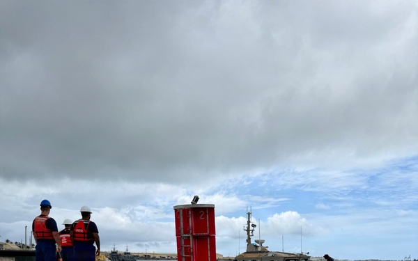 U.S. Coast Guard, partners move buoy blocking Apra Harbor entrance