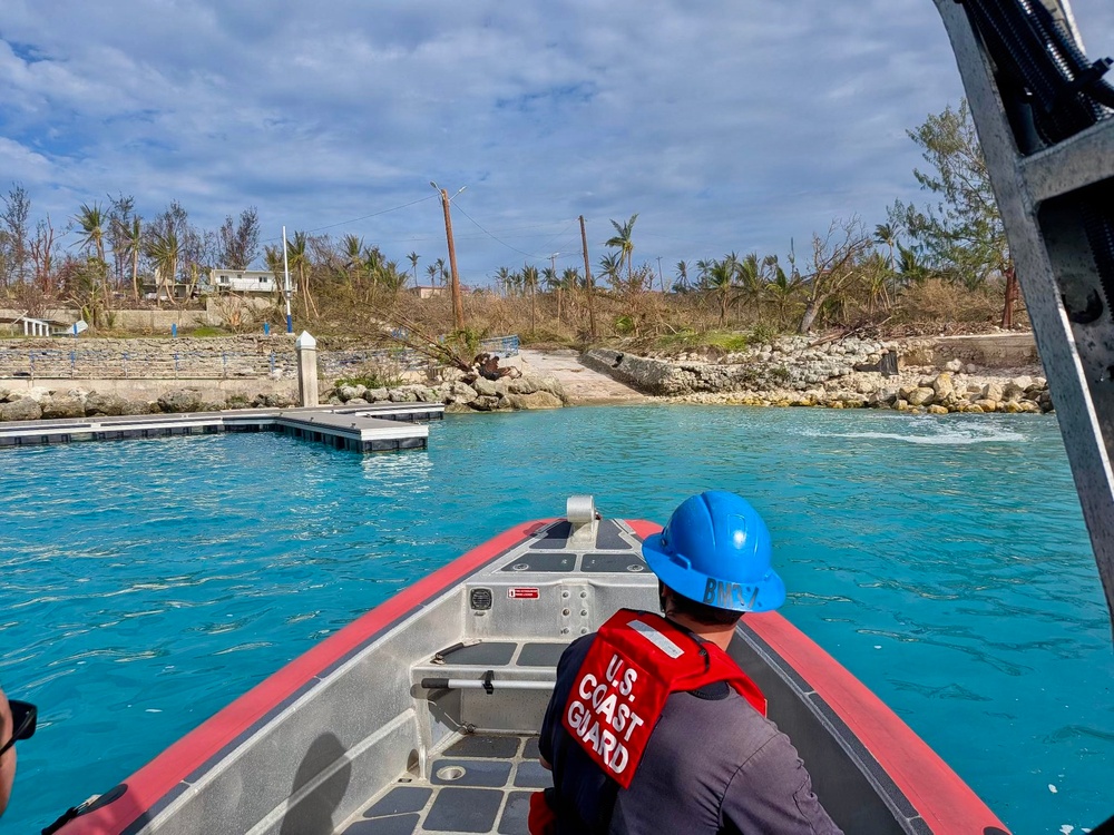 USCGC Myrtle Hazard conducts assessments in Rota for port recovery from Super Typhoon Bavi