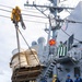 USS Mustin conducts a replenishment-at-sea with USNS Carl Brashear