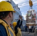 USS Mustin conducts a replenishment-at-sea with USNS Carl Brashear