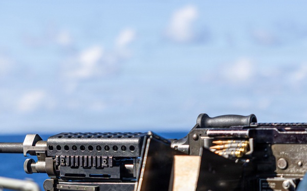 USS Mustin conducts a “killer tomato” inflatable surface target live-fire exercise