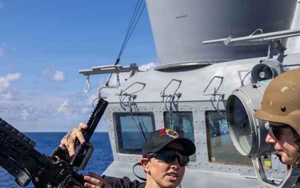 USS Mustin conducts a “killer tomato” inflatable surface target live-fire exercise