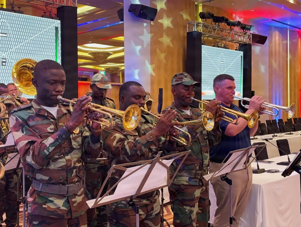 United States Air Force and Marinha de Guerra Angolana bands perform at ACHOD 2026