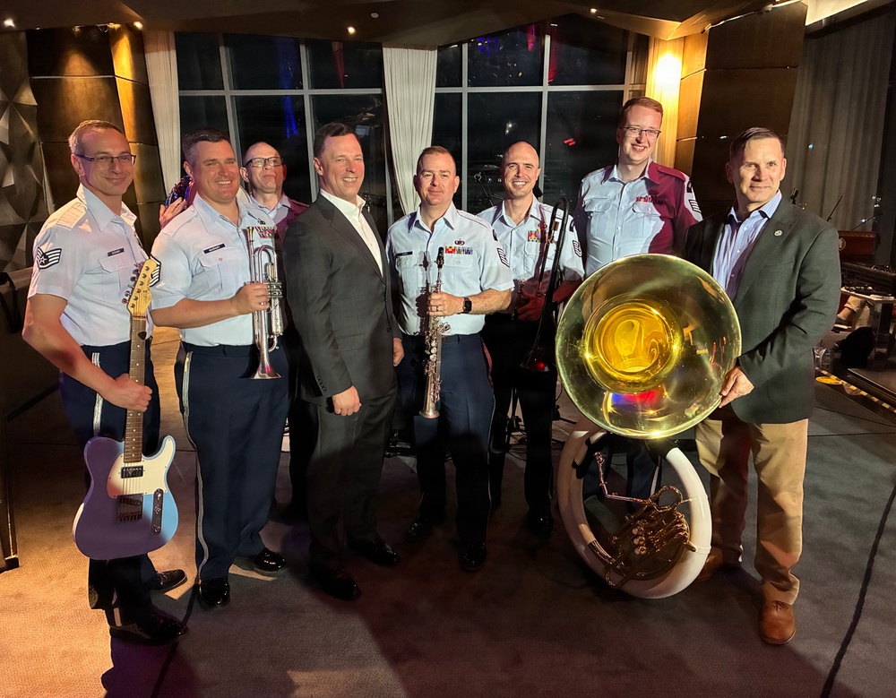 United States Air Force band takes picture with AFRICOM Leadership at ACHOD 2026