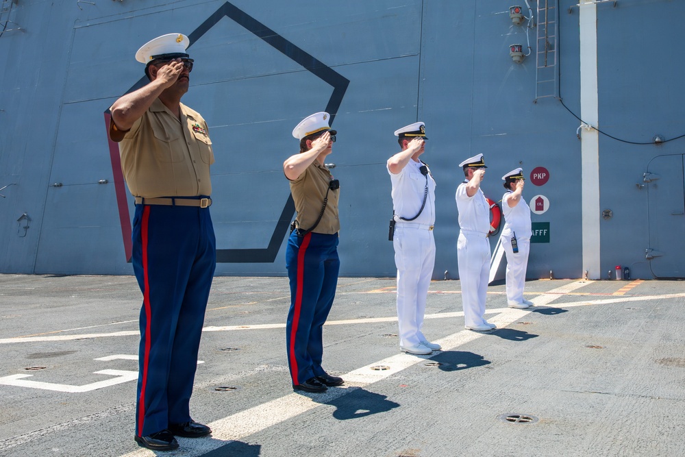 USS Arlington (LPD 24) Departs INR 250