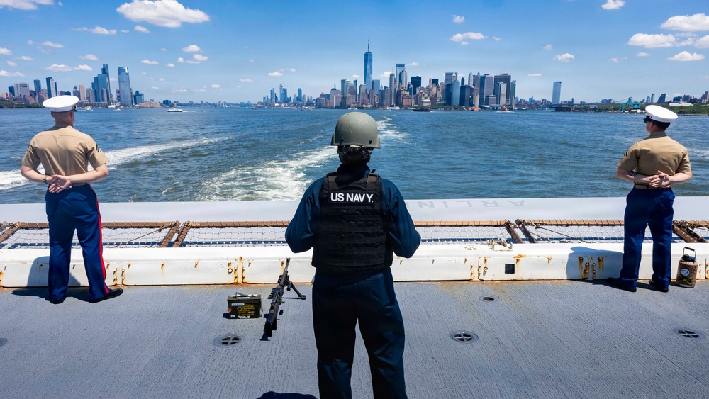 USS Arlington (LPD 24) Departs INR 250