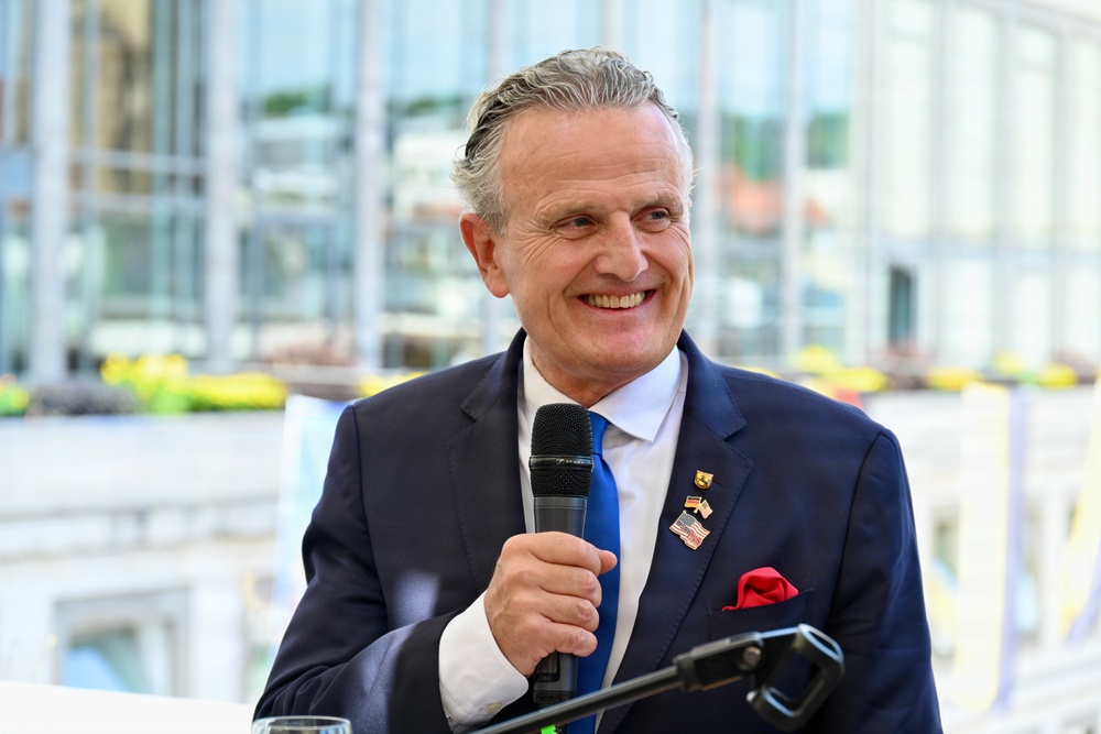 The city of Stuttgart celebrates 250 years of American independence with reception on Knitz rooftop terrace in Stuttgart on July 7, 2026