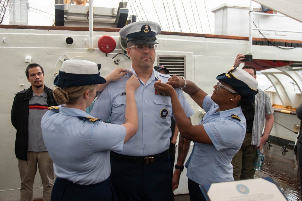 U.S. Coast Guard Cutter Eagle hosts advancement ceremony