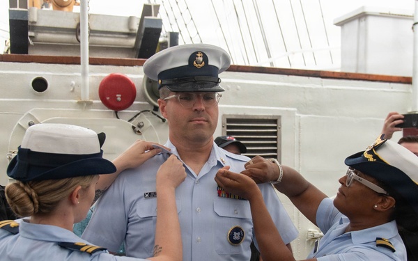 U.S. Coast Guard Cutter Eagle hosts advancement ceremony