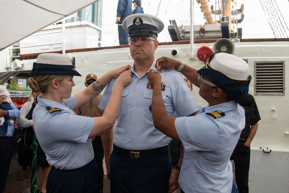 U.S. Coast Guard Cutter Eagle hosts advancement ceremony
