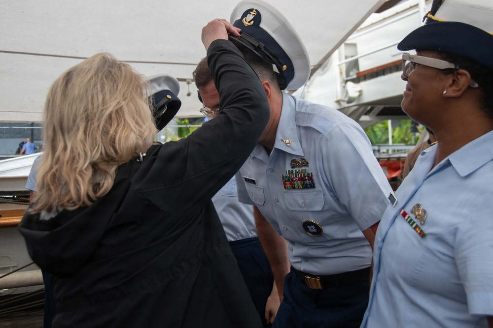 U.S. Coast Guard Cutter Eagle hosts advancement ceremony