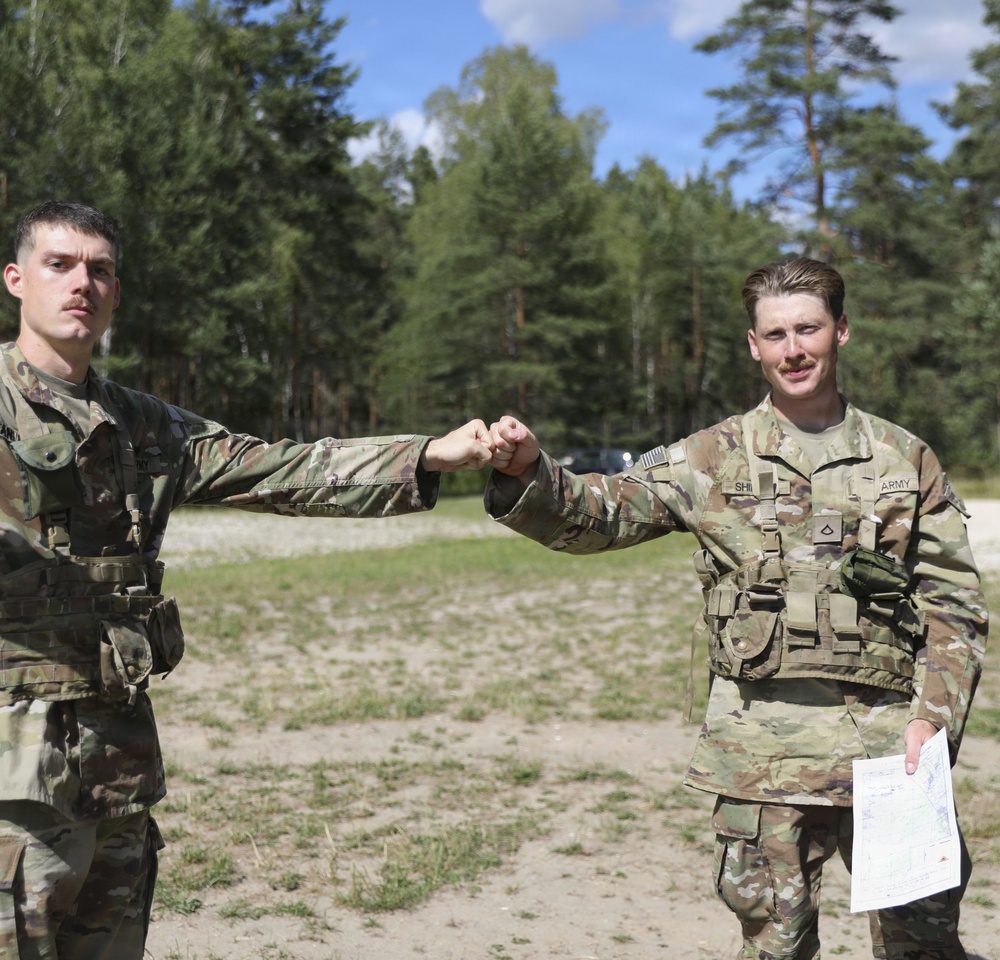 41st Field Artillery Brigade Soldiers conduct land navigation