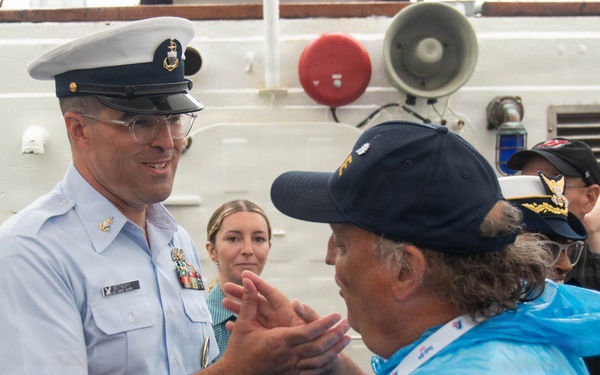 U.S. Coast Guard Cutter Eagle hosts advancement ceremony