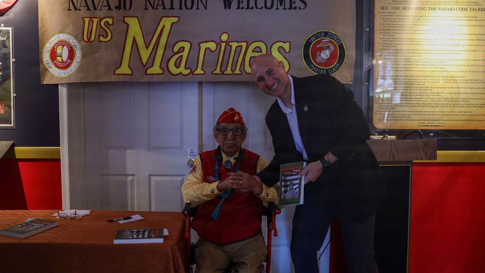 8th Marine Corps District Pipehitters visit Navajo Code Talkers Museum