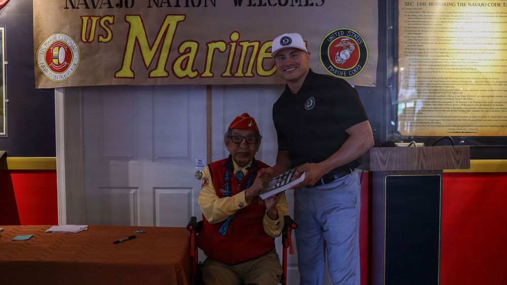 8th Marine Corps District Pipehitters visit Navajo Code Talkers Museum