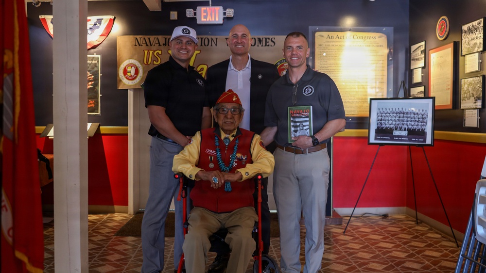 8th Marine Corps District Pipehitters visit Navajo Code Talkers Museum