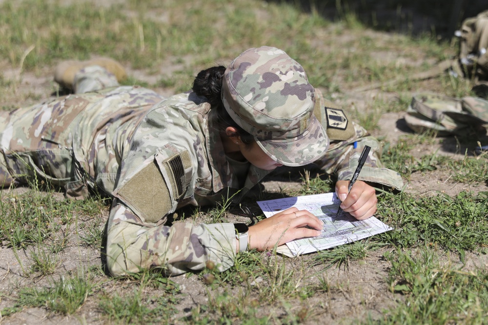 41st Field Artillery Brigade Soldiers conduct land navigation