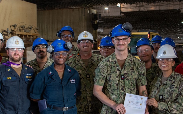 USS John C. Stennis (CVN 74) Recognizes ABE2 Courser