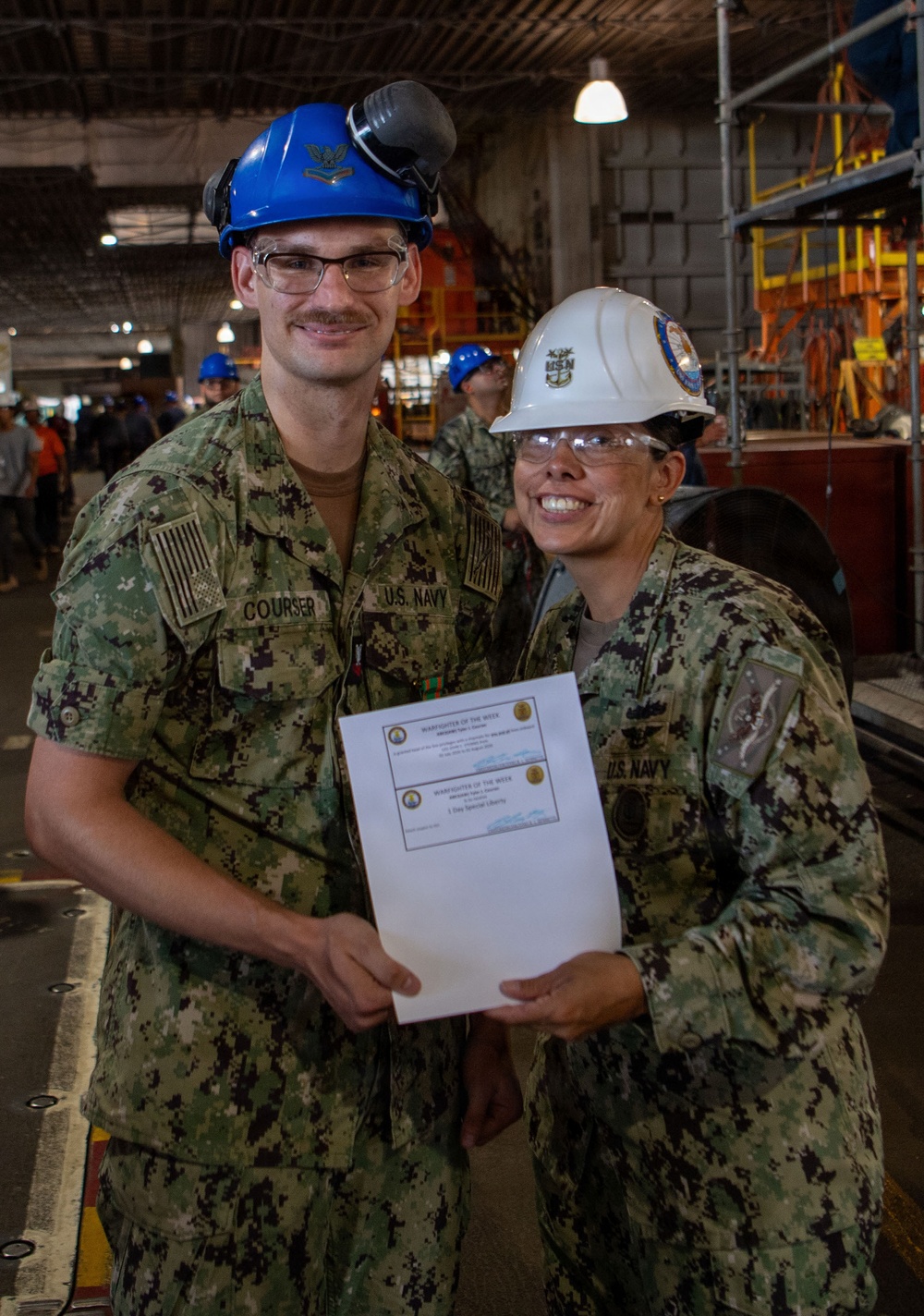 USS John C. Stennis (CVN 74) Recognizes ABE2 Courser