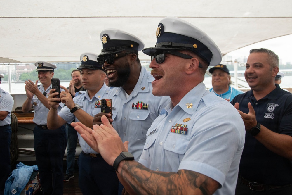 U.S. Coast Guard Cutter Eagle hosts advancement ceremony