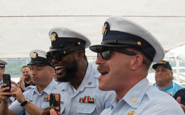 U.S. Coast Guard Cutter Eagle hosts advancement ceremony