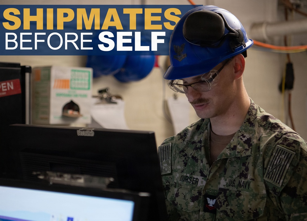 USS John C. Stennis (CVN 74) Recognizes ABE2 Courser