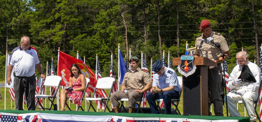 7th Special Forces Group (Airborne) partners with Niceville Exchange Club to honor the fallen, during the 250th Independence Day celebration