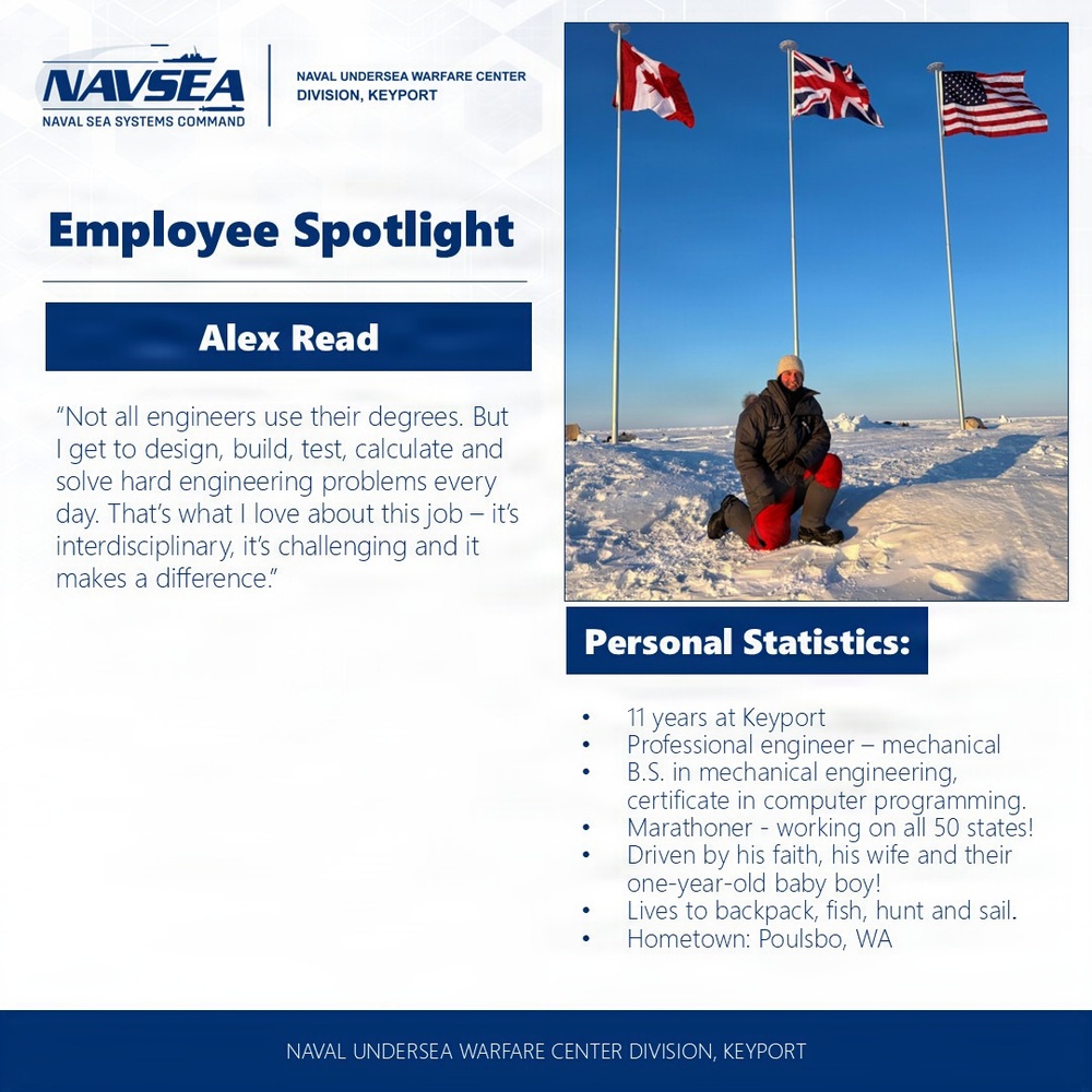 NUWC Division, Keyport Employee Spotlight: Alex Read