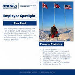 NUWC Division, Keyport Employee Spotlight: Alex Read