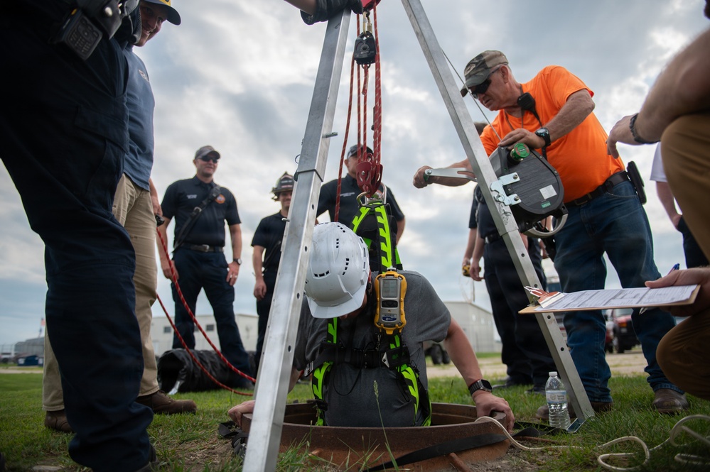 115th Fighter Wing simulates confined space rescue