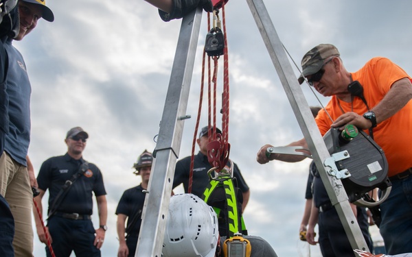115th Fighter Wing simulates confined space rescue