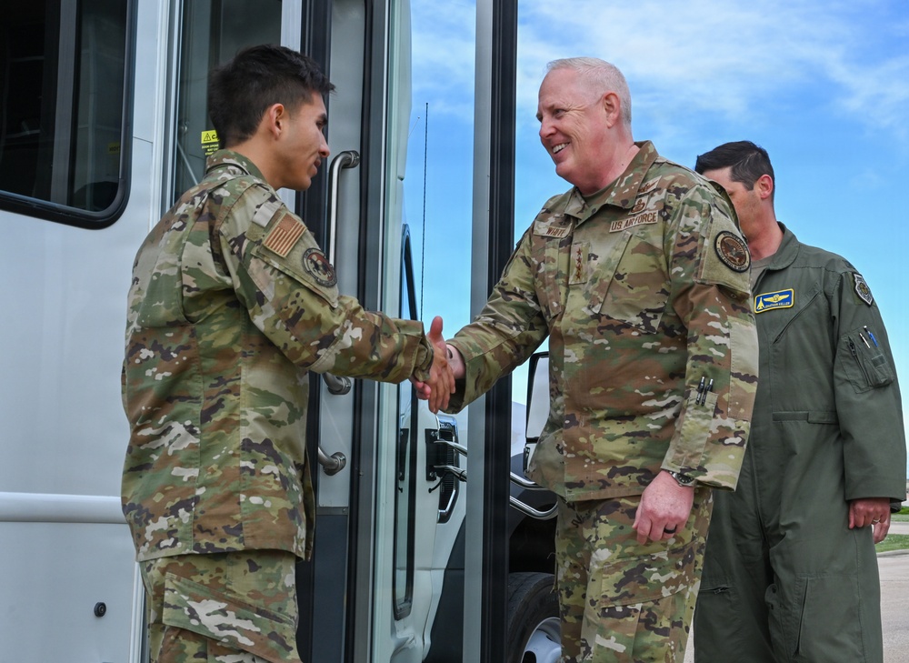 Gen. Dale R. White visits Ellsworth AFB
