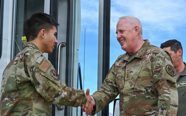Gen. Dale R. White visits Ellsworth AFB