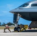 Two B-2 Spirits hot-pit at Joint Base Pearl Harbor-Hickam during BTF deployment