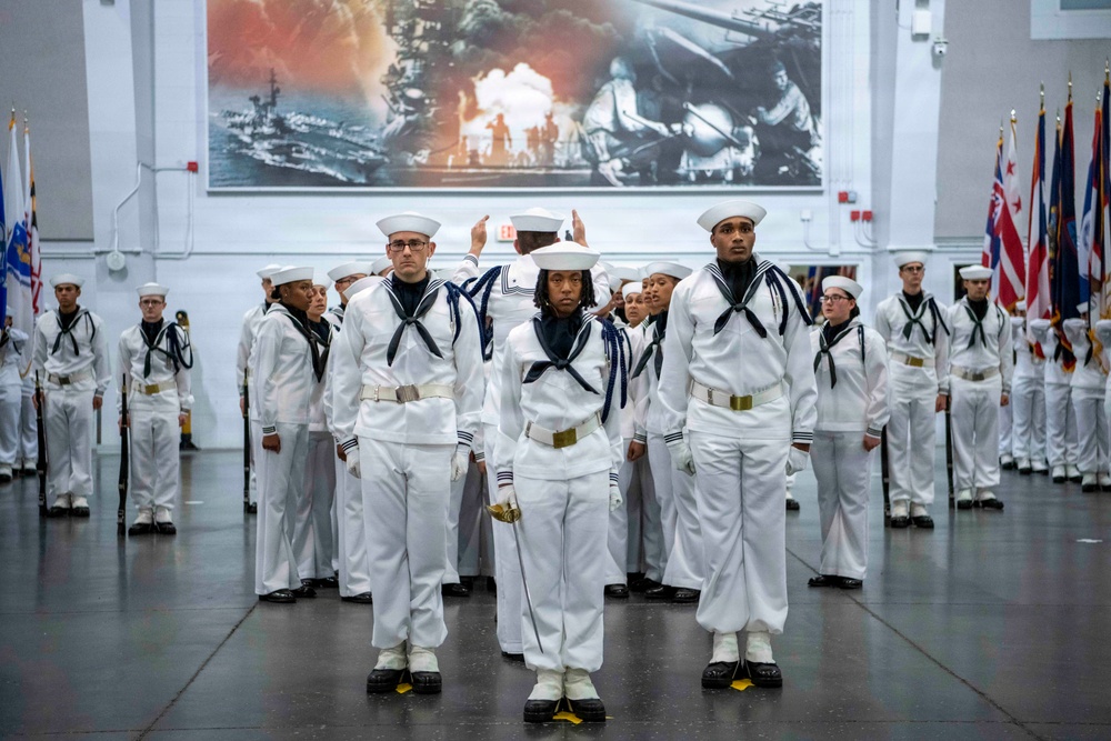 Recruit Training Command Pass-in-review graduation