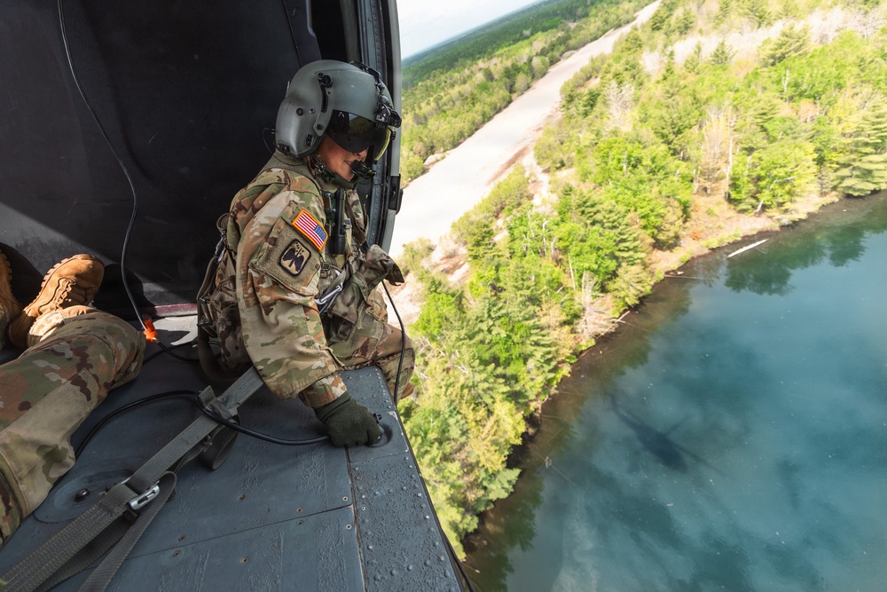 Maine Army National Guard UH-60 Black Hawk conducts aerial firefighting Training