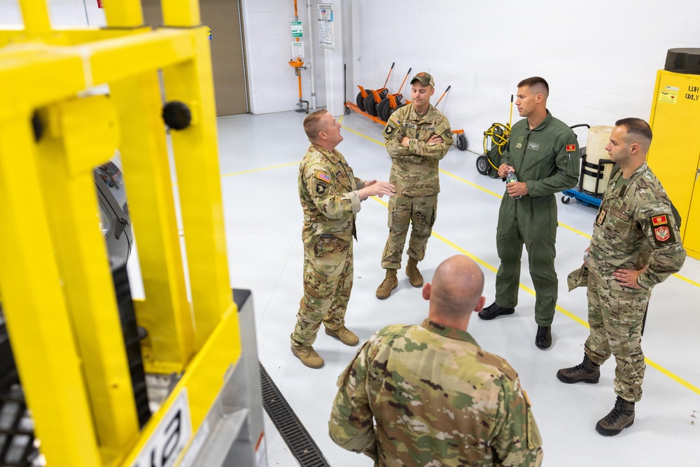 Montenegrin Aviation Mechanics Visit Maine National Guard