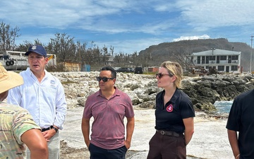 FEMA Meets with Local Officials on the Island of Rota to Assess Damage from Super Typhoon Bavi