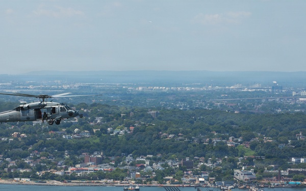 Air Test and Evaluation Squadron One flies during International Naval Review 250