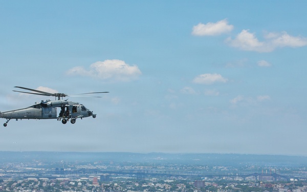 Air Test and Evaluation Squadron One flies during International Naval Review 250