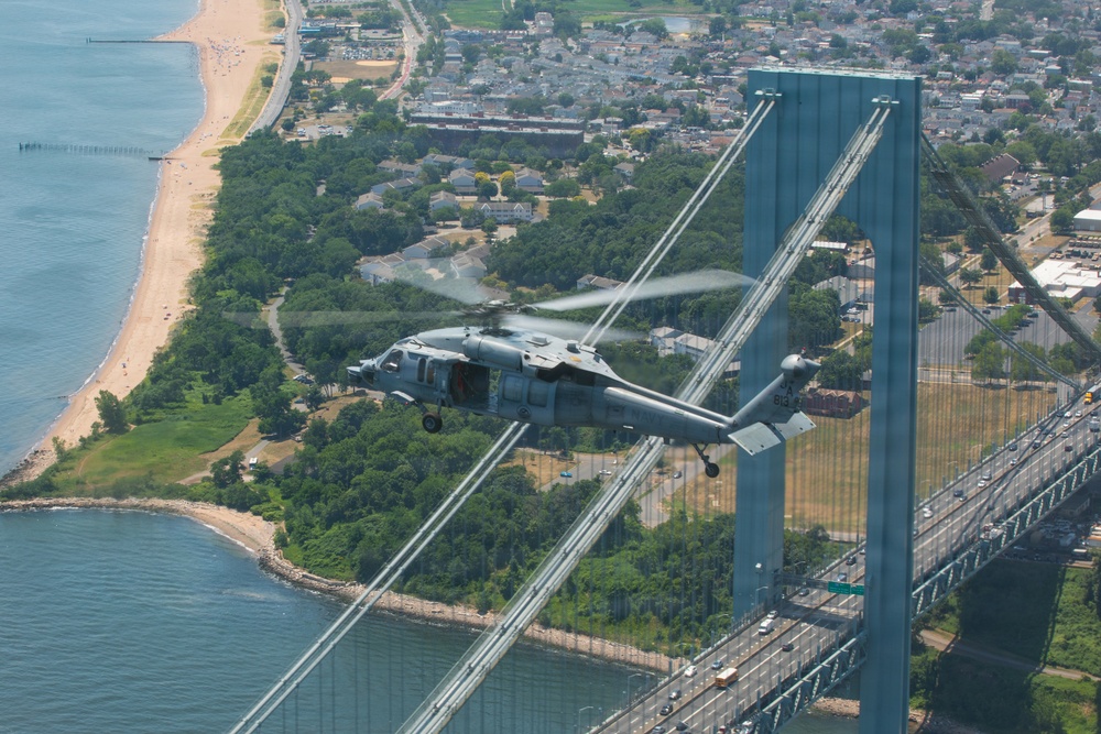 Air Test and Evaluation Squadron One flies during International Naval Review 250