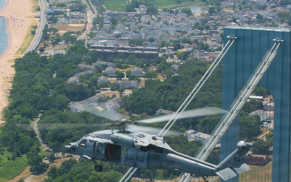 Air Test and Evaluation Squadron One flies during International Naval Review 250