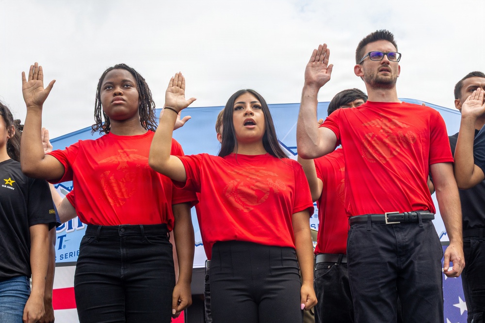 RS Chicago Poolee Oath of Enlistment at NASCAR Race