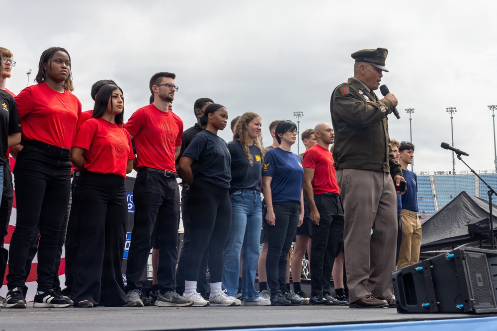RS Chicago Poolee Oath of Enlistment at NASCAR Race