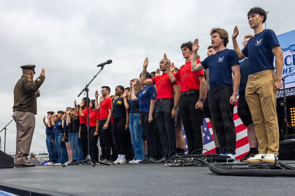 RS Chicago Poolee Oath of Enlistment at NASCAR Race