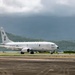 A United States Navy P-8 Poseidon Maritime Patrol Aircraft departs Kaneohe Bay in support of Ex RIMPAC 26.