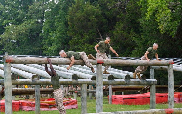 OCC 252 Company D Conducts The Obstacle Course