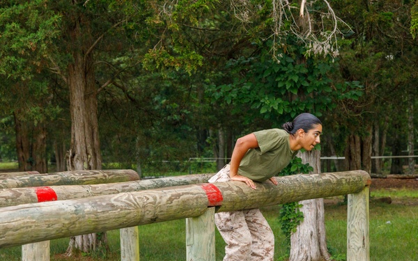 OCC 252 Company D Conducts The Obstacle Course