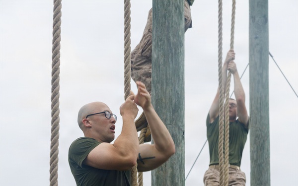 OCC 252 Company D Conducts The Obstacle Course