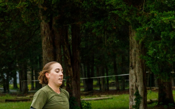OCC 252 Company D Conducts The Obstacle Course